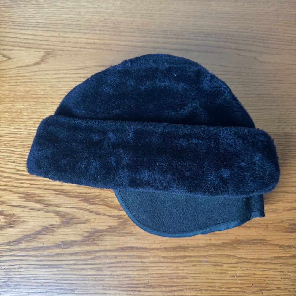 Vintage Children's Union Made Faux Fur Winter Hat‎ Lined Fold Over Brim